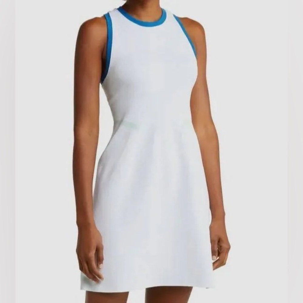Sweaty Betty White and Blue Workout Dress